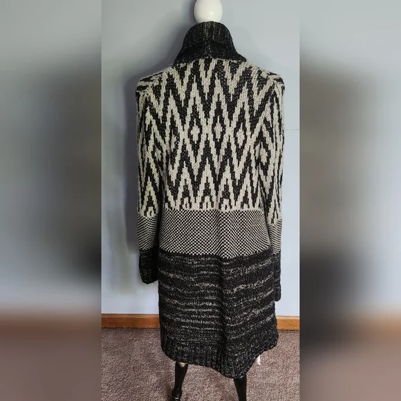 Lucky Brand Western Inspo Long Cardigan Sz L - Picture 3 of 4